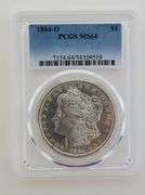 1884 O Morgan Silver Dollar, PCGS MS64