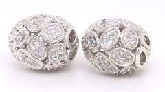 Trendy John Hardy Pebble Moonstone and Diamond Earrings