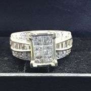 14K Yellow Gold Princess Cut Diamond Ring