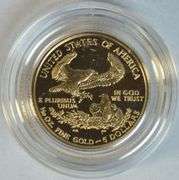 Superb Gem Ultra Cameo Proof 2001-W $5 Gold Eagle. Box/COA