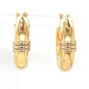 18kt two tone gold hoop earrings