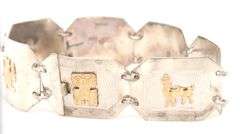 925 Sterling silver and gold accent bracelet