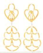 Buccellati Ondine 1.00ctw Diamond Day Night Dangle Earrings in 18K