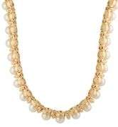 POM 1.80ctw Diamond and Pearl Station Tennis Necklace in 14K