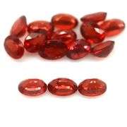 Amazing 9.85ct oval cut cherry red Garnet set