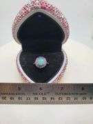 Victorian natural emeralds and diamond accent ring
