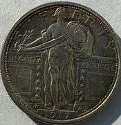 Strong 1917 Type 1 Standing Liberty Quarter