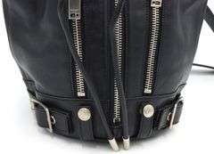 YSL Black Leather Zipper Bag