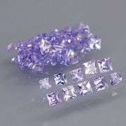 Glittering! Princess cut! 2.36ct UNTREATED Tanzanite set!!