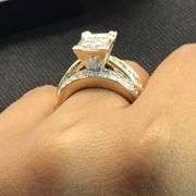 14K Yellow Gold Princess Cut Diamond Ring