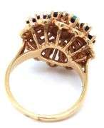 Lively Estate 14k YG Sapphire and Turquoise Ring