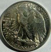 1934 Frosty White Unc Walking Liberty Half