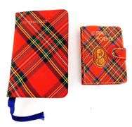 2 Vintage English Tartan Books