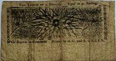 Maryland April 1774 2/3 Dollar Note