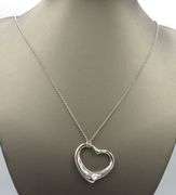 Tiffany & Co Elsa Peretti open heart pendant on chain