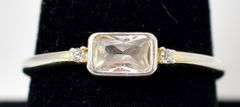 CZ Gemstone Ring in Sterling Silver