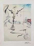 Pencil Numbered Salvador Dali, Chevalier