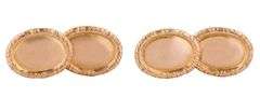 Vintage Tiffany & Co. Polished Florentine Oval Cufflinks in 14K