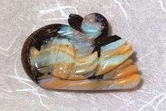 Natural Boulder Opal Duck