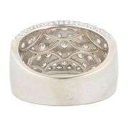 3.75ctw Pave Diamond Wide Band Ring in 14K