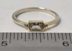 CZ Gemstone Ring in Sterling Silver