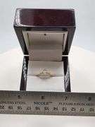 14K gold with 1.5 ctw D, VVS1 lab grown diamond ring
