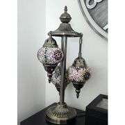 Turkish 3-Globe Mosaic Table Lamp
