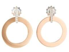 Roberto Coin 0.25ctw Diamond Open Circle Two Tone Earrings in 18K