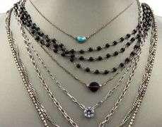 Vintage 925 sterling silver group lot of 7 necklaces