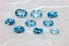 Sparkling Blue Topaz Lot of 9