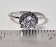 Cz Gemstone Ring in Sterling Silver