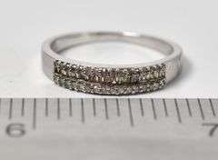 Diamond Band Ring in Sterling Silver