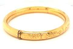 Gold plated bangle bracelet
