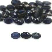 Heated only! 10.22ct blue black Sapphire set from Madagascar