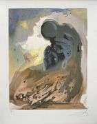Highly Collectible Salvador Dali Hand-Signed Lithograph from 'Aliyah' suite, 1974