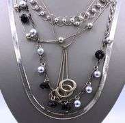 Group lot of 5 Vintage 925 sterling silver necklaces