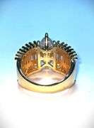 Ladies Sparkling 14 Kt Yellow Gold Plated 4.65 Ct Marquis Cut Lab Simulated Diamond Ring