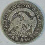 1835 (Lg Date; Sm 5) Capped Bust Half Dime in Fine+