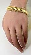 Fascinatingly Designed 14K Yellow Gold Wide Bracelet