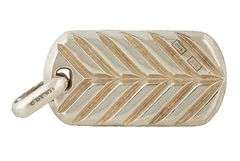 David Yurman 3.25ctw Pave Diamond Chevron Tag Pendant in Sterling