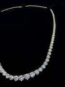14K Yellow Gold Lab Diamond Riviera Necklace