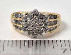 Sparkling 10K Yellow Gold Diamond Ring