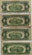 1928 D- G Red Seal $2 US Notes.