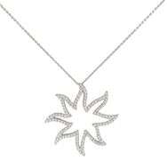 0.75ctw Diamond Open Abstract Star Pendant Necklace in 14K