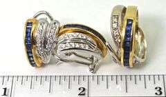 Beautiful 18K Two-Tone Sapphire & Diamond Suite