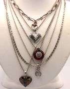 Vintage 925 sterling silver lot of 6 necklaces