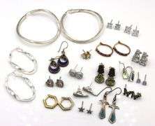 Group lot of Vintage 925 sterling silver earrings