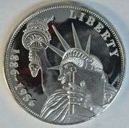 Beautiful Ellis Island 5 Troy Oz pure .999 Fine Silver Medallion