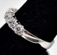 CZ Gemstone Band Ring in Sterling Silver