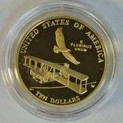 Superb Gem Cameo Proof 2003-W $10 Gold First Flight Commem. Box and COA